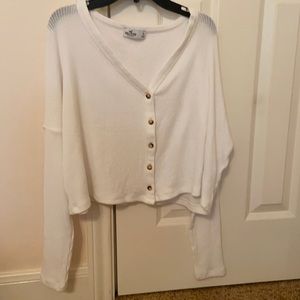 Hollister white sweater